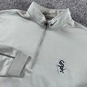 Nike Golf Chicago White Sox Shirt Mens XL Gray Therma Fit 1/4 Zip Fleece